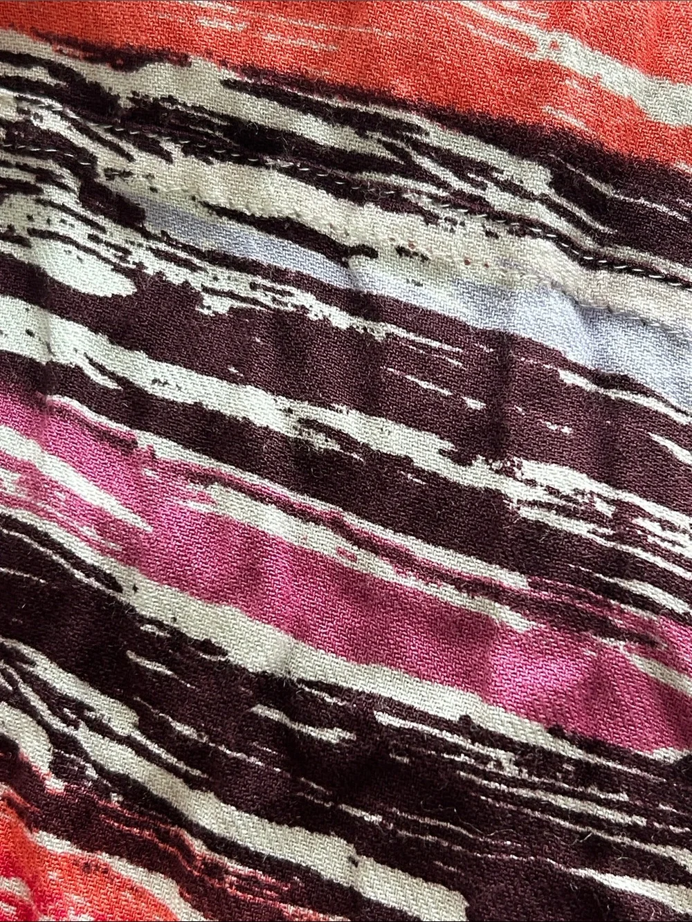 Multicolor Wave Print Lightweight coral plum hot pink mauve infinity scarf